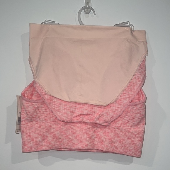 RAE Dunn Pink 3 Pieces Seamless Bralette And Panties Set Size  Large - Picture 7 of 13
